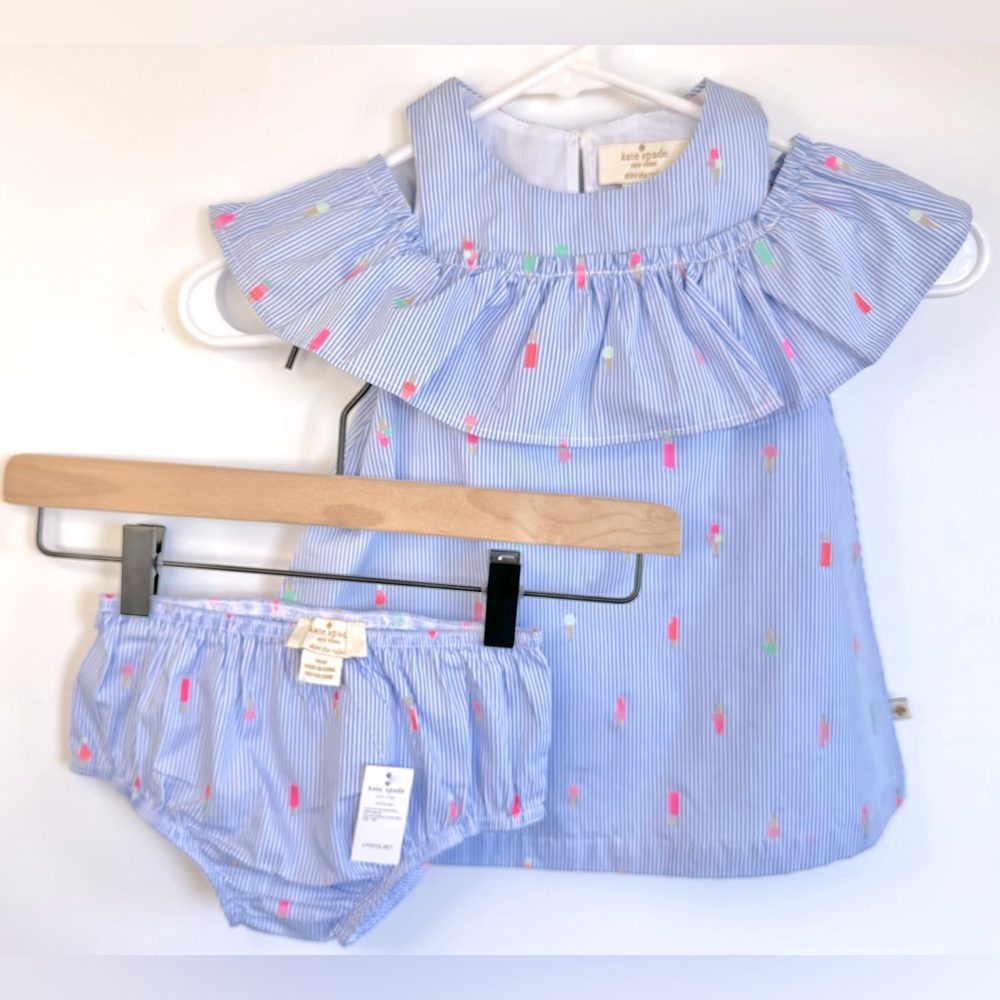 NWT Kate Spade “Skirt the Rules” Pinstripe Dress w/Bloomers IceCream & Popsicles